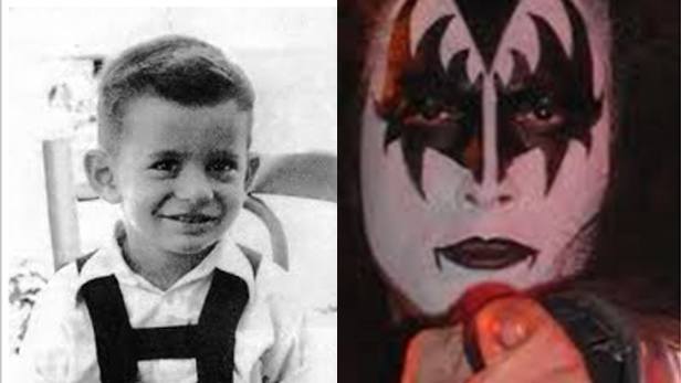 famosos quando eram crianças Gene Simmons criança Rock na Veia