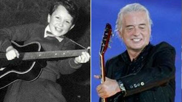 famosos quando eram crianças Jimmy Page criança Rock na Veia